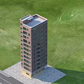 Single Family Villa in Green Grassland with Multi Story Design Multiple Windows and Balconies