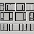 modern window broken bridge window casement window floor-to-ceiling window aluminum alloy window 3d model