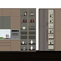Elegant Modern Kitchen Cabinets With Glass Doors Built In Lighting And Wine Racks