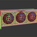 Modern graphics computer display card 3d model
