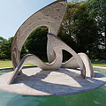 modern construction sketch special-shaped architecture square architecture 3d model