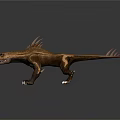 3D Rendered Brown Mythical Dragon With Spikes Open Mouth And White Claws