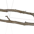 Natural Dry Wood Branches With Rough Texture For Stone And Wood Art