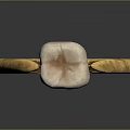Golden Fashion Ring With Unique Tooth Decoration And Smooth Design