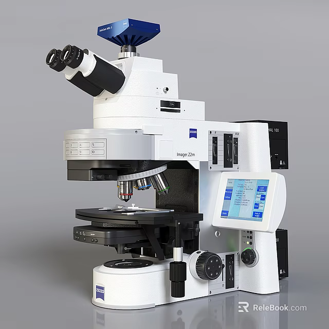 Intelligent Microscope Machine With Digital Display And Professional Features For Laboratory Research 3d model 