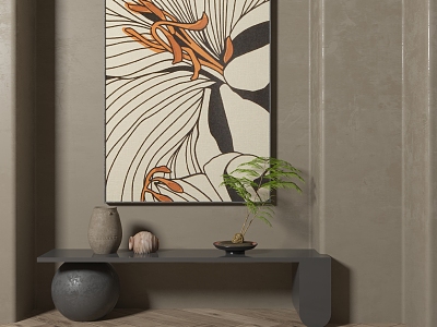 New Chinese Decorative Painting Abstract Decorative Painting 3d model