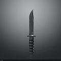Modern Tactical Weapon Knife With Sharp Steel Blade And Textured Handle Grip