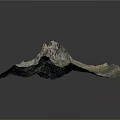 Detailed 3D Topographic Model Showcasing Mountain Ranges And Natural Terrain Features