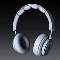 Bellinger Black and Blue Headphones with Leather Headband Metallic Accents and Over Ear Earpads