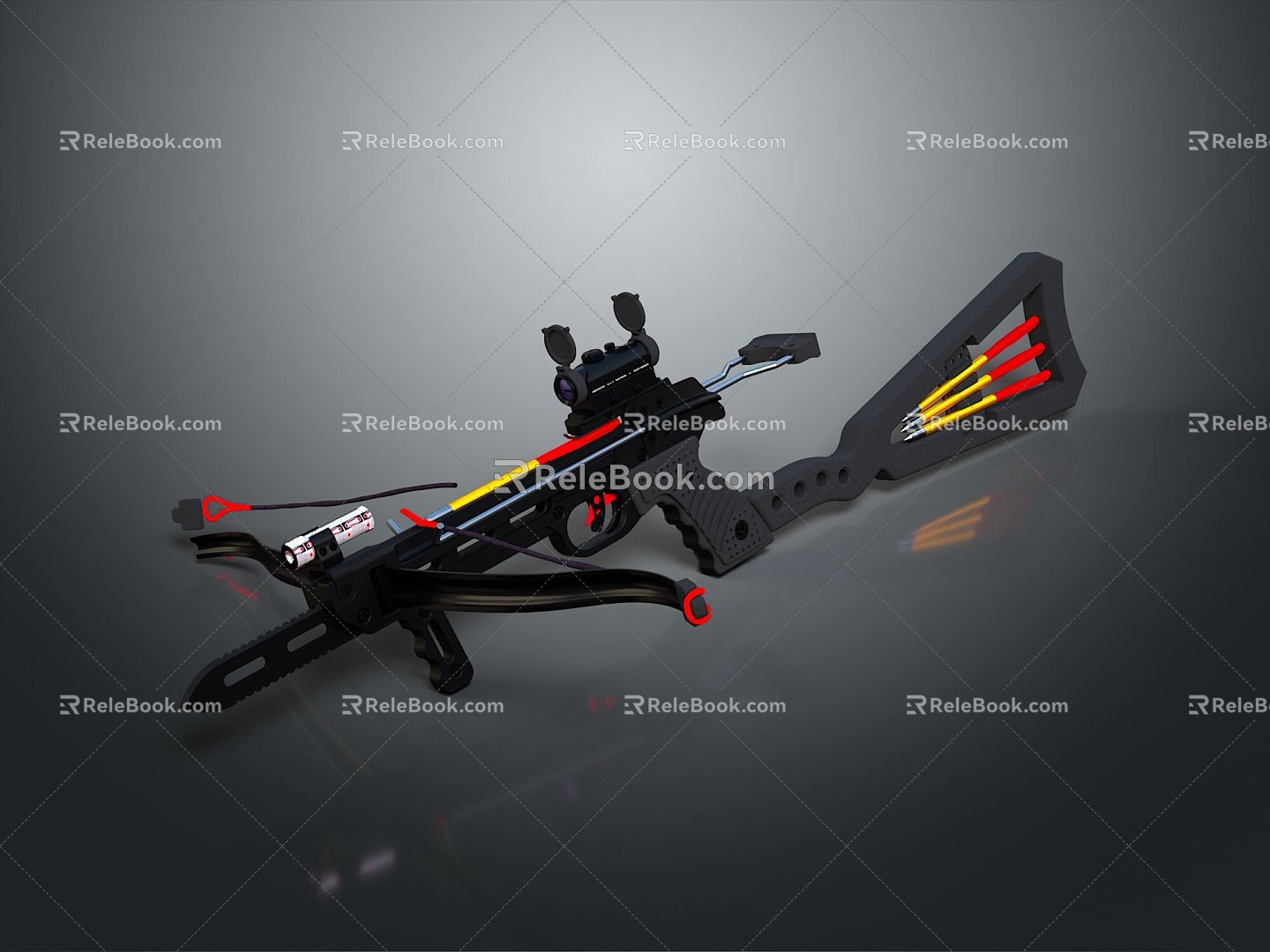 Crossbow Crossbow Crossbow Crossbow Mechanical Crossbow Shift Bow and Arrow Shoot Far Equipment Weapons High-tech Crossbow 3d model