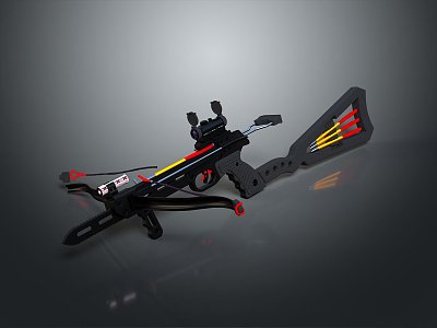 Crossbow Mechanical Crossbow Shift Bow and Arrow Shoot Far Equipment Weapons High-tech Crossbow 3d model