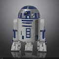R2 D2 Robot Figure White And Blue Classic Design With Detailed Mechanical Parts