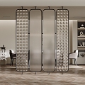 Modern partition glass partition 3d model