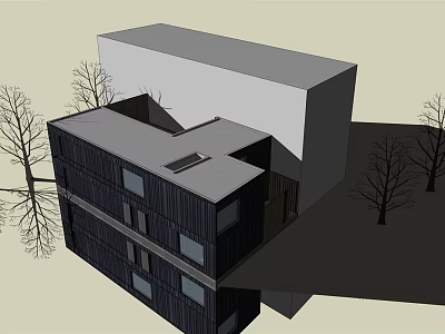 Modern single-family villa Water single-family villa 3d model