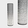 Modern Gray Cylinders With Gradient White Dot Patterns For Decorative Use 3d model