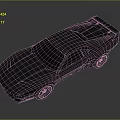 Sleek Dark Colored Concept Car With Illuminated Wheels And Rear Spoiler