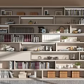 Modern Bookcase Minimalist Bookshelf 3d model