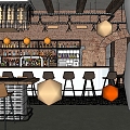 INDUSTRIAL LOFT BAR 3d model