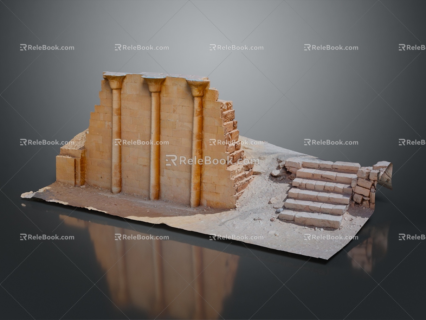 Monuments Sites Sites Sites Ruins Castle Fortress Ancient Castle Ancient Ruins Realistic 3d model