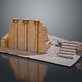 Monuments Sites Sites Sites Ruins Castle Fortress Ancient Castle Ancient Ruins Realistic 3d model