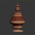 Exquisite Copper Sculpture Carving Featuring Intricate Patterns Spire Top And Layered Structure