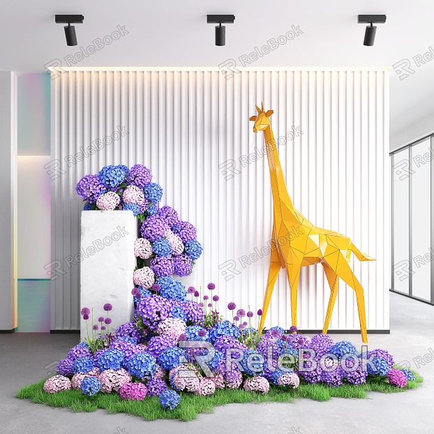 Modern Floral Decorative Landscape Plants model