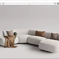 Modern Multiplayer Sofa 3d model