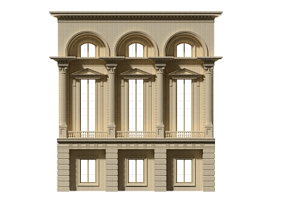 building exterior window 3d model