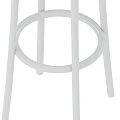 Modern White and Gray Bar Stools with Metal Frame and Padded Seats