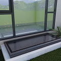 Elegant Detached Villa Featuring Large Windows Green Mountain View Lawn And Lush Plants