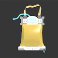 Yellow Medical Care Pad With Blue Light Indicator And White Frame Structure