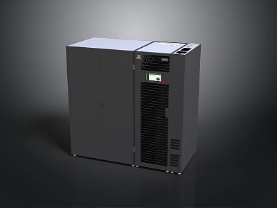 Industrial Electronic Appliance With Black Body White Top Control Panel And Ventilation 3d model