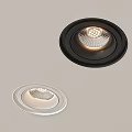 Modern Recessed LED Downlight Spotlights in Black and White Ceiling Fixtures