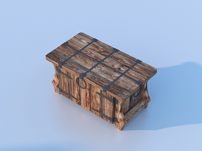 Treasure Chest Vintage Treasure Chest Wooden Chest Treasure Chest 3d model