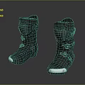 Black Motorcycle Boots With Protective Design Metallic Toe Caps Red Accents And Modern Styling