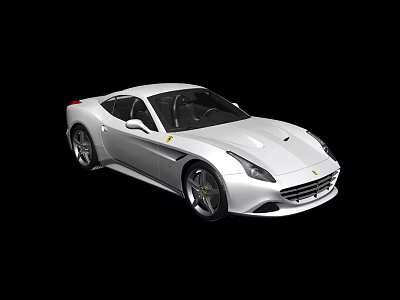 White Ferrari Sports Car With Sleek Exterior Design And Aerodynamic Features 3d model