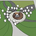 Modern landscape sketch 3d model