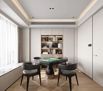 Modern Home Decoration Mahjong Entertainment Room 3d model