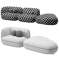 Modern Beige Modular Sofa Set With Soft Cushions And Sectional Design For Living Room