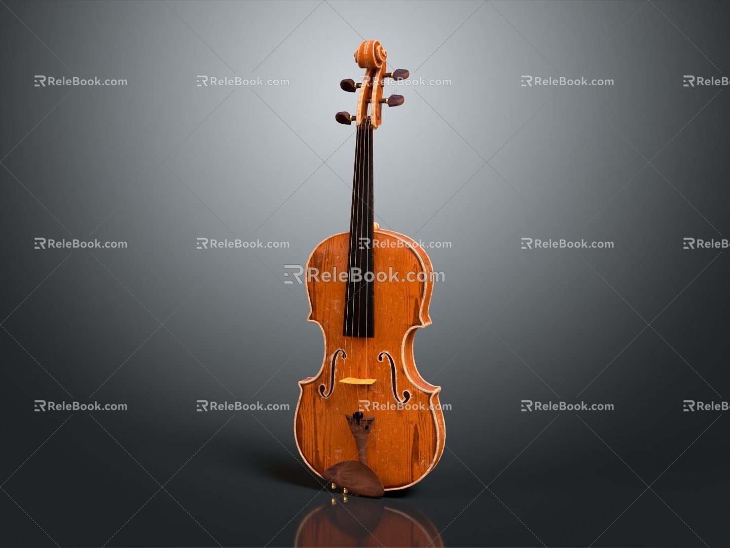 Modern Violin Cartoon Violin Animation Violin 3d model