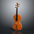 Elegant Classical Wooden Violin Musical Instrument Handcrafted with Acoustic Design and Vintage Style