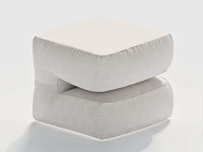 Modern Shoe Changing Stool Sofa Stool Square Stool 3d model