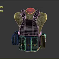 Military Tactical Vest On Mannequin With Multiple Pockets And Gear