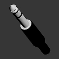 High Quality Audio Plug With Metal Tip And Black Body For Electronic Devices
