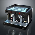 Computerized Espresso Coffee Machine With Dual Metal Nozzles And Control Panel