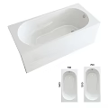 Modern White Freestanding Bathtub Design With 700mm by 1500mm Dimensions And Smooth Surface