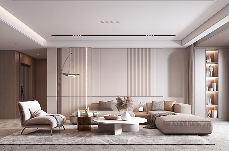 modern living room 3d model