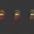 Vibrant Winter Hats With Colorful Stripes Decorative Patterns And Ear Flaps 3d model