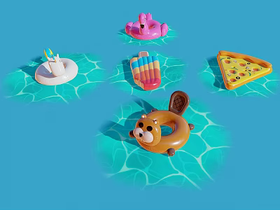 Modern swimming ring 3d model