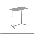 Modern Simple Desk with Adjustable Height Stand and Wheels for Home Office Workspace Setup 3d model